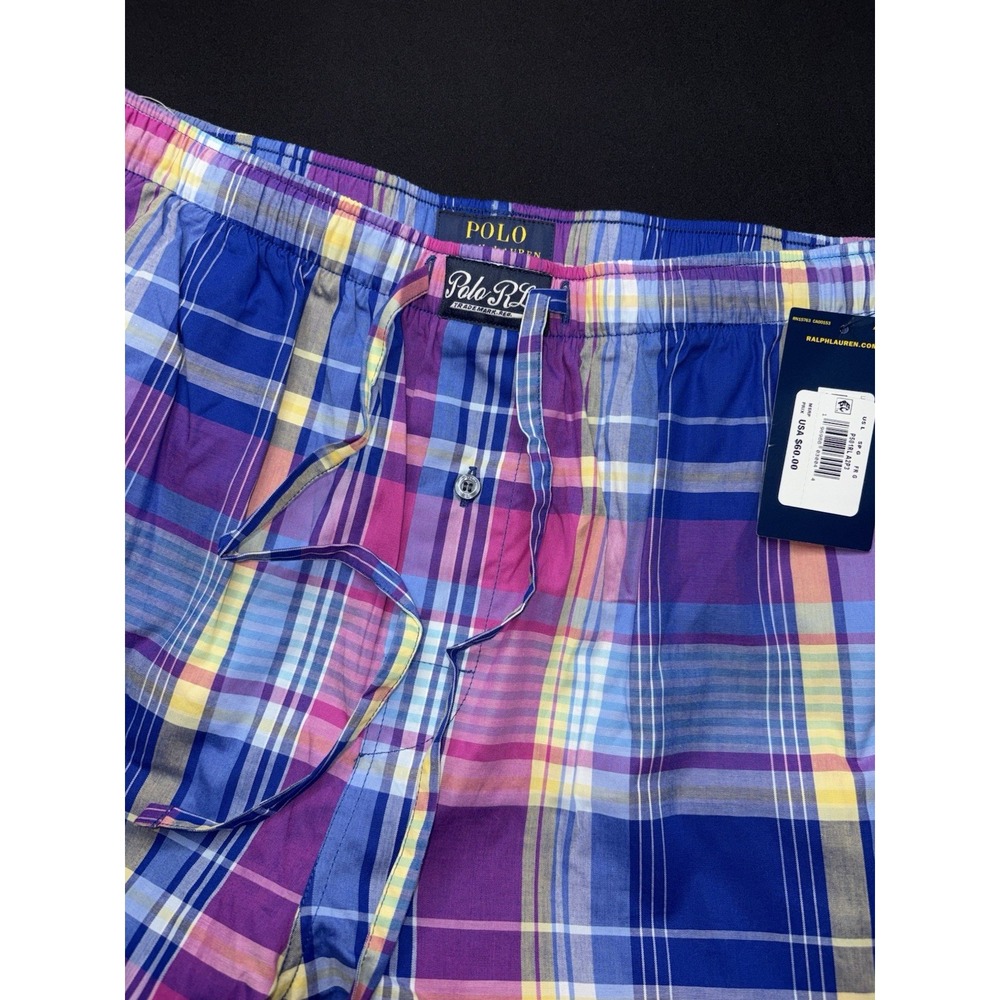 NWT Ralph Lauren Men's Large Polo Pajama Pants Sleepwear Multi-Color Plaid